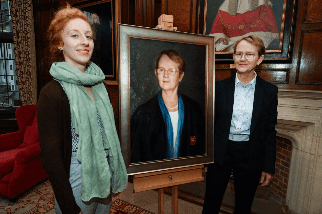 Unveiling a portrait of Professor Dawn Oliver
